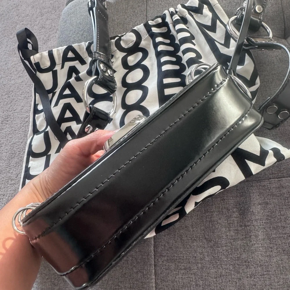 Marc Jacobs Black Crossbody Bag with Silver Accents - Picture 3 of 8